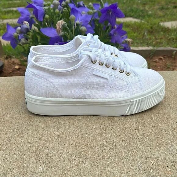 Superga White Platform Sneaker  - Picture 3 of 12